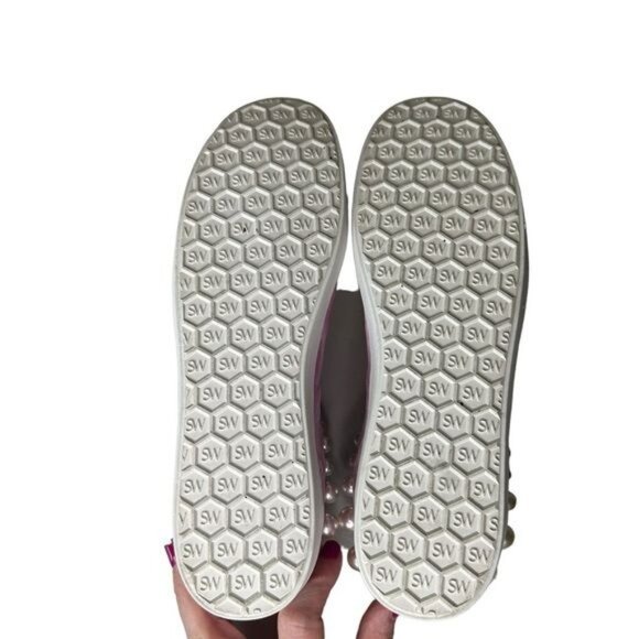 Stuart Weitzman Goldie Sneakers Pearl Embellished Cotton Candy Size 8.5 fits a 9 - Picture 10 of 11